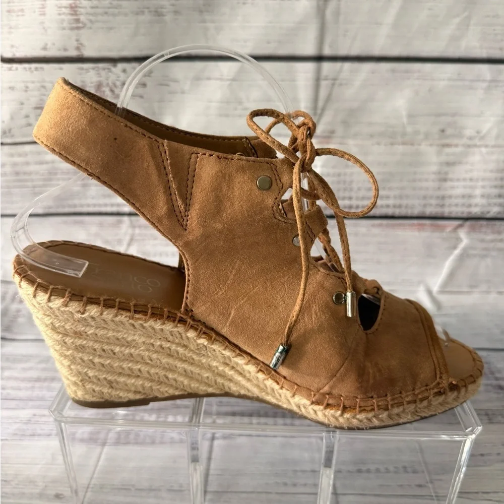 Franco Sarto Tan Espadrille Wedges